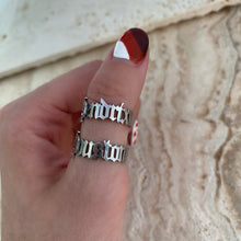 Load image into Gallery viewer, ADJUSTABLE GOTHIC NAME RING