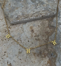 Load image into Gallery viewer, INITIAL MINI GOTHIC NECKLACE